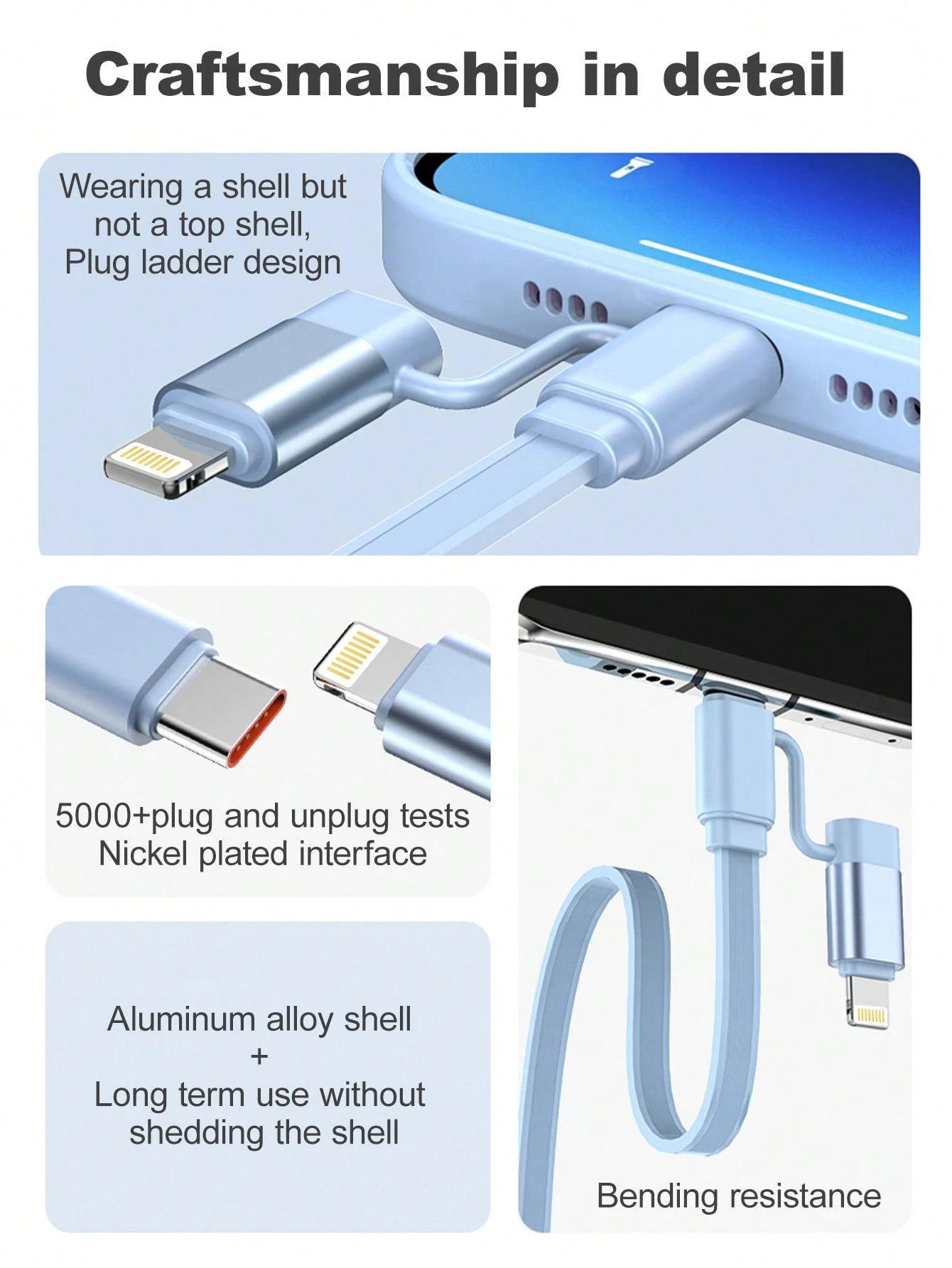 4-In-1 100W(MAX) Fast Charging Charger Cable & Retractable One Tow Three Cable, TPE Charging Data Line Compatible With Iphone16/15/14/13/12/11/ S24/S23/S22/S21/Vivo/OPPO Series, Compatible With Xiaomi