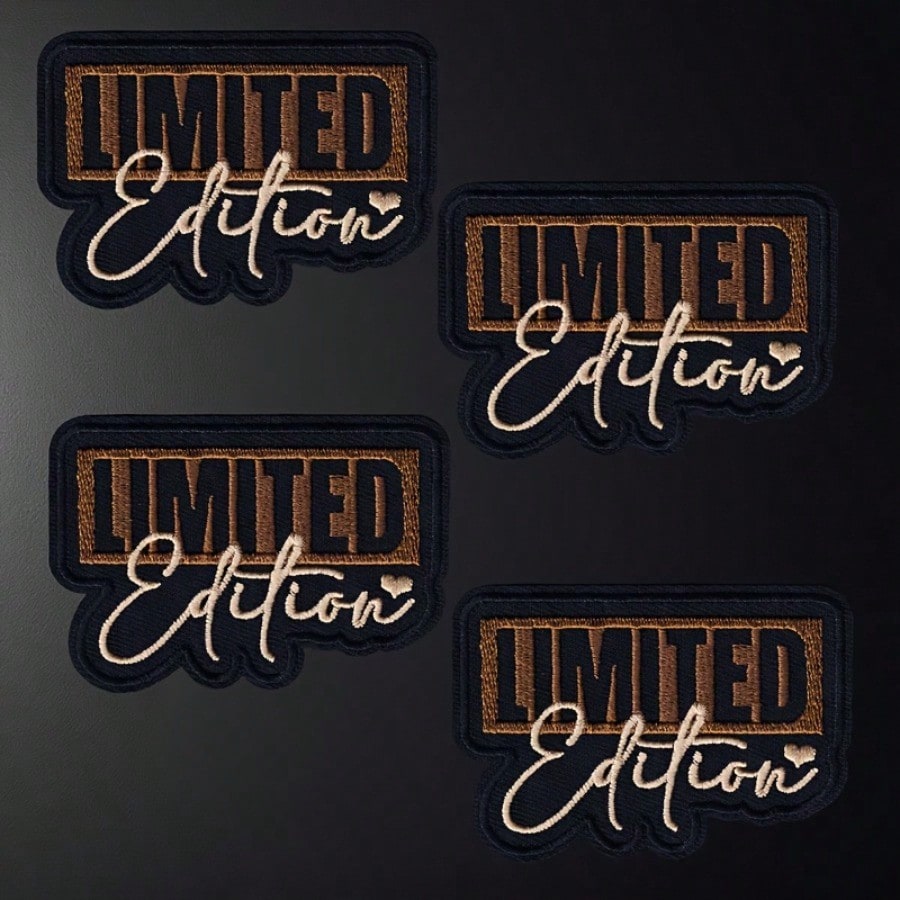 4 LIMITED Edition Embroidery Patch Stickers, Unique Hollow Design, Retro Punk Light Luxury Street Personality Exclusive Outdoor Camping Locomotive Riding Hippie Goth Can Be Sewn