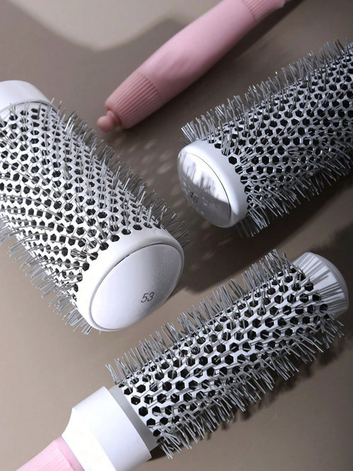 [4 Models Available] Round Hairbrush With Aluminum Roller Brush For Extra Tension And Grip, Ceramic-Coated Barrel For Travel, Easily Creates Blow-Dry Styles, Suitable For Women's Curly And Straight Ha