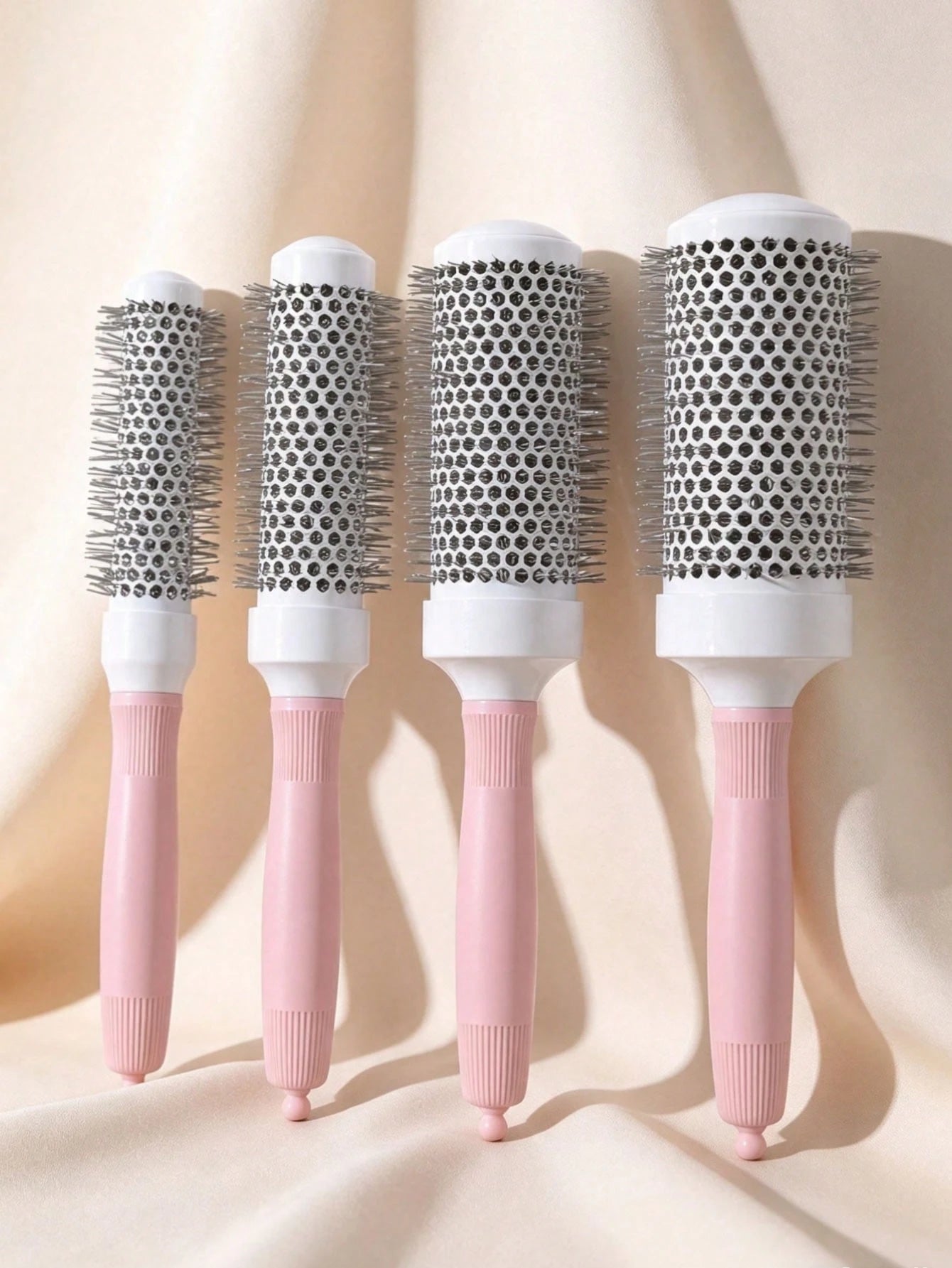 [4 Models Available] Round Hairbrush With Aluminum Roller Brush For Extra Tension And Grip, Ceramic-Coated Barrel For Travel, Easily Creates Blow-Dry Styles, Suitable For Women's Curly And Straight Ha
