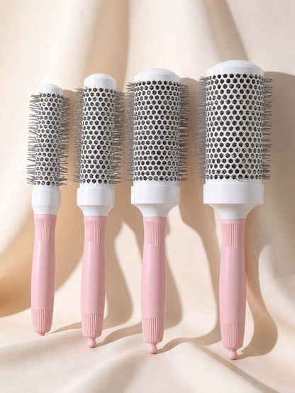 [4 Models Available] Round Hairbrush With Aluminum Roller Brush For Extra Tension And Grip, Ceramic-Coated Barrel For Travel, Easily Creates Blow-Dry Styles, Suitable For Women's Curly And Straight Ha
