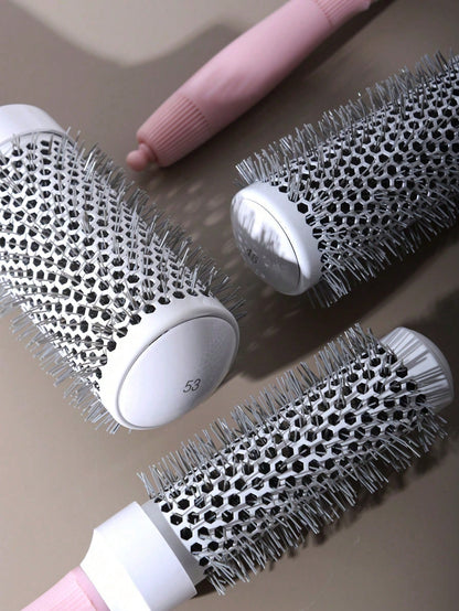 [4 Models Available] Round Hairbrush With Aluminum Roller Brush For Extra Tension And Grip, Ceramic-Coated Barrel For Travel, Easily Creates Blow-Dry Styles, Suitable For Women's Curly And Straight Ha