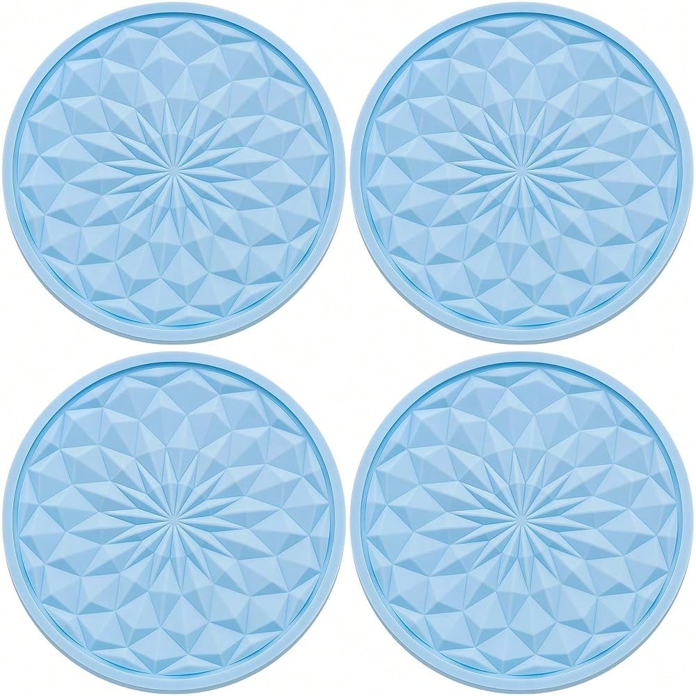 4 Pack Silicone Car Cup Holder Coaster – 2.75 Inch Non-Slip Drink Mat, Universal Fit For Most Vehicles – Cute & Functional Auto Accesso