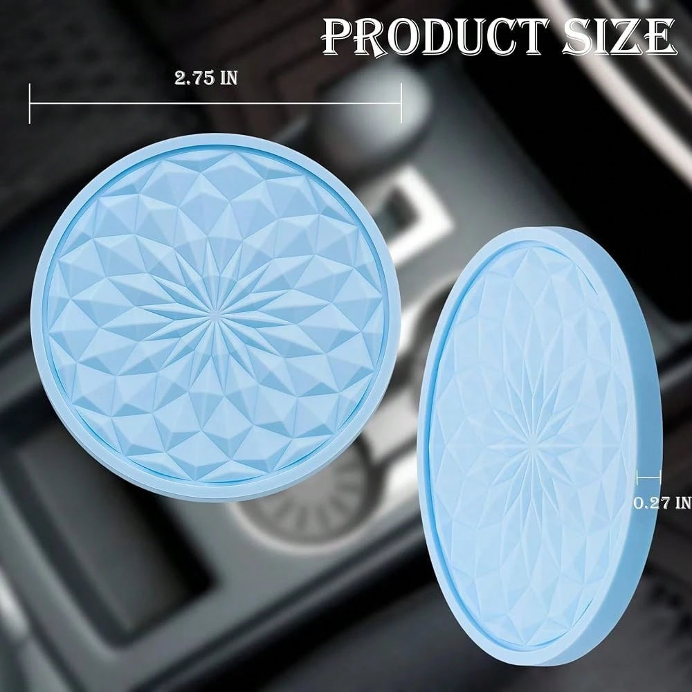 4 Pack Silicone Car Cup Holder Coaster – 2.75 Inch Non-Slip Drink Mat, Universal Fit For Most Vehicles – Cute & Functional Auto Accesso