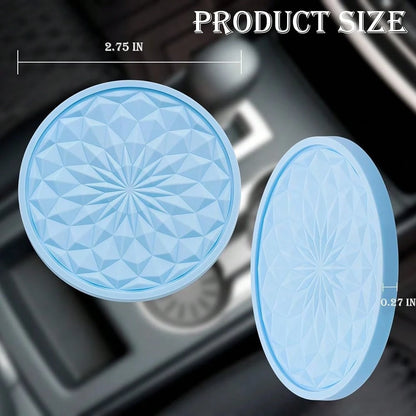 4 Pack Silicone Car Cup Holder Coaster – 2.75 Inch Non-Slip Drink Mat, Universal Fit For Most Vehicles – Cute & Functional Auto Accesso