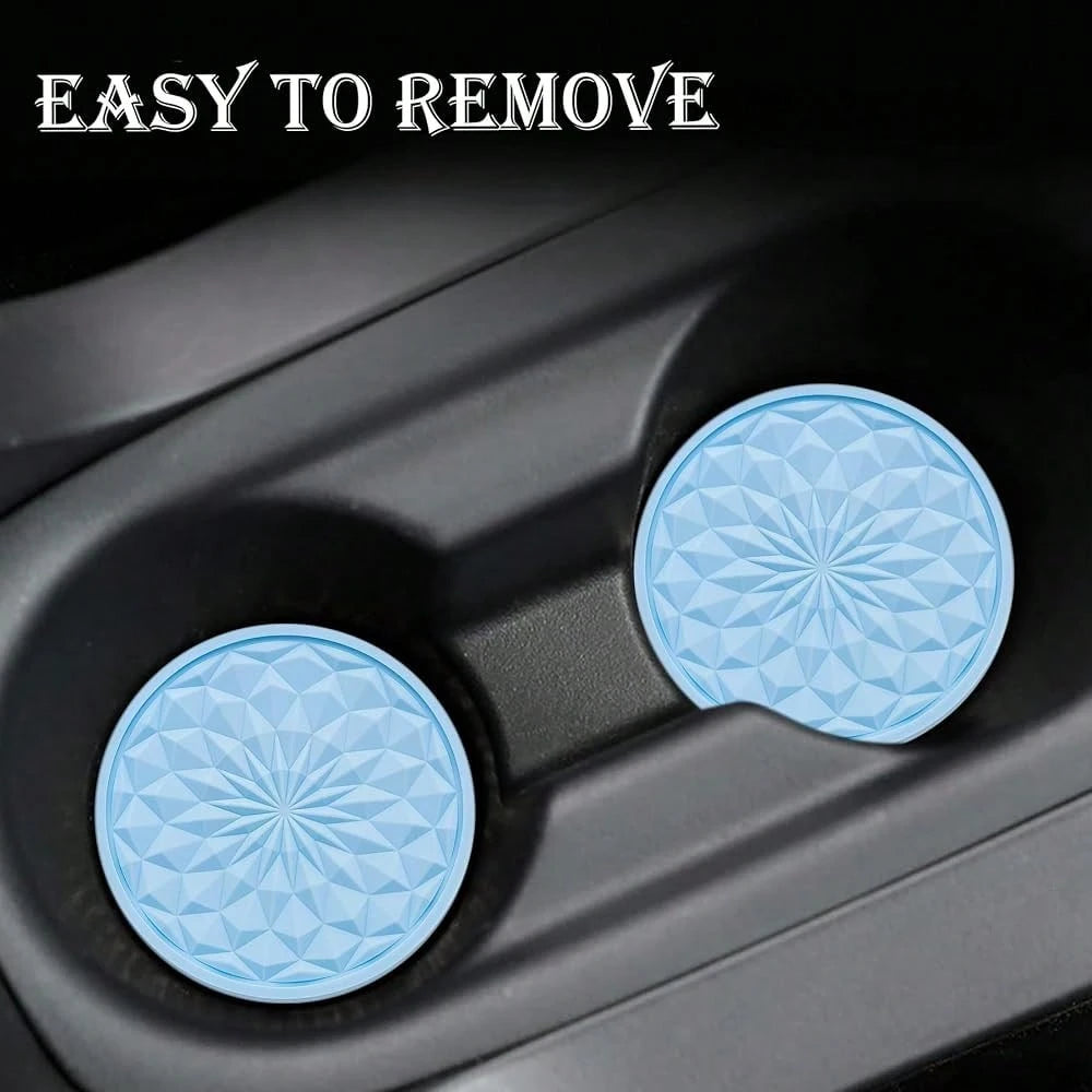 4 Pack Silicone Car Cup Holder Coaster – 2.75 Inch Non-Slip Drink Mat, Universal Fit For Most Vehicles – Cute & Functional Auto Accesso