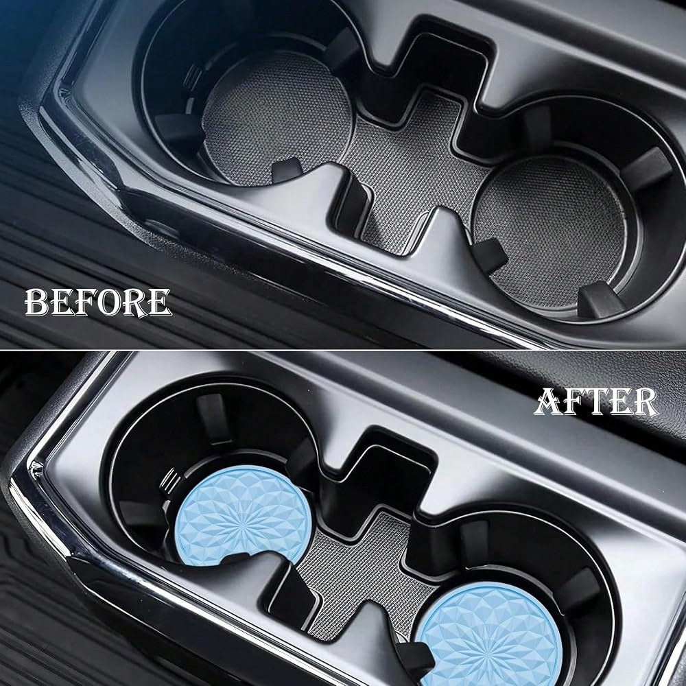 4 Pack Silicone Car Cup Holder Coaster – 2.75 Inch Non-Slip Drink Mat, Universal Fit For Most Vehicles – Cute & Functional Auto Accesso
