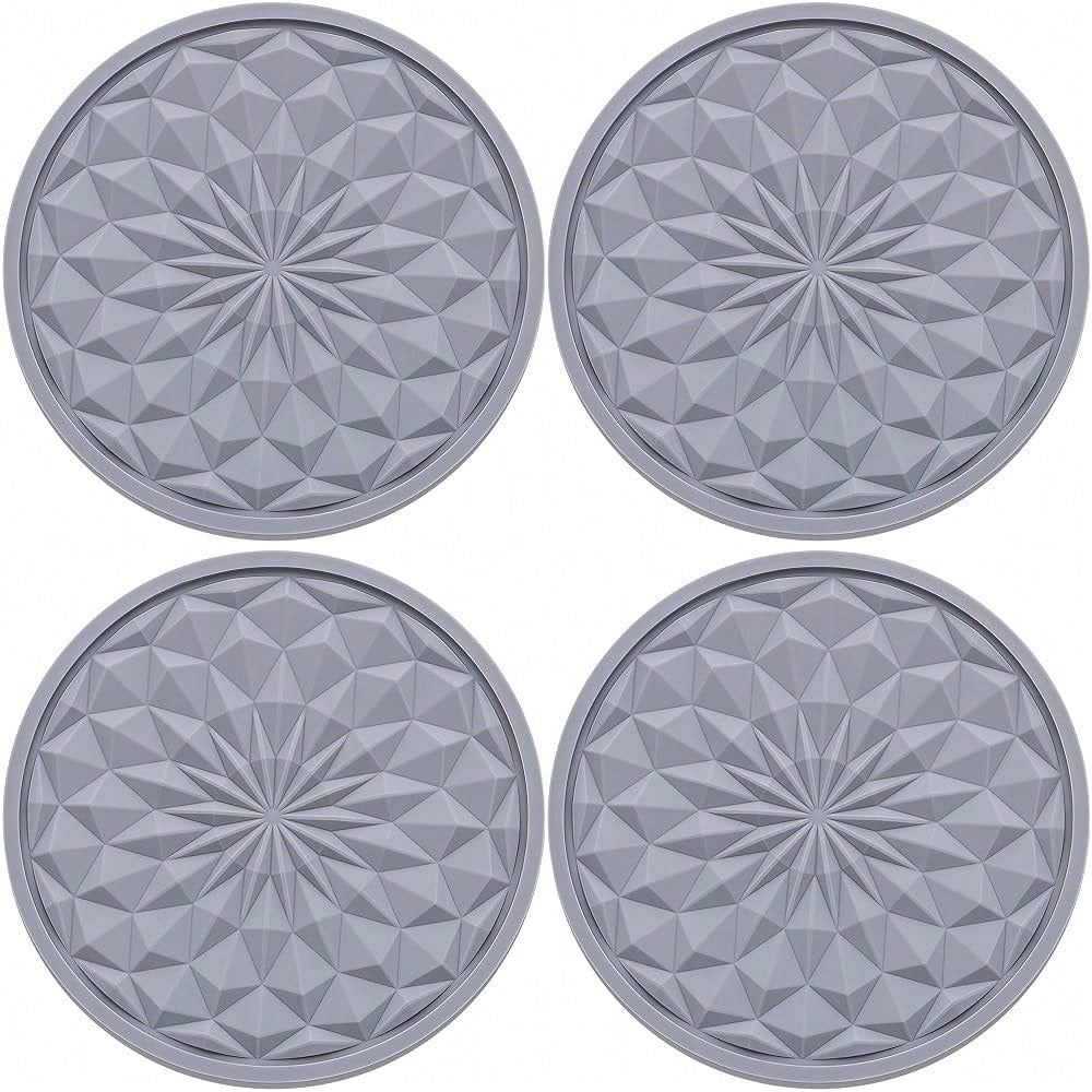 4 Pack Silicone Car Cup Holder Coaster – 2.75 Inch Non-Slip Drink Mat, Universal Fit For Most Vehicles – Cute & Functional Auto Accesso