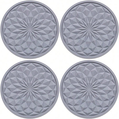 4 Pack Silicone Car Cup Holder Coaster – 2.75 Inch Non-Slip Drink Mat, Universal Fit For Most Vehicles – Cute & Functional Auto Accesso