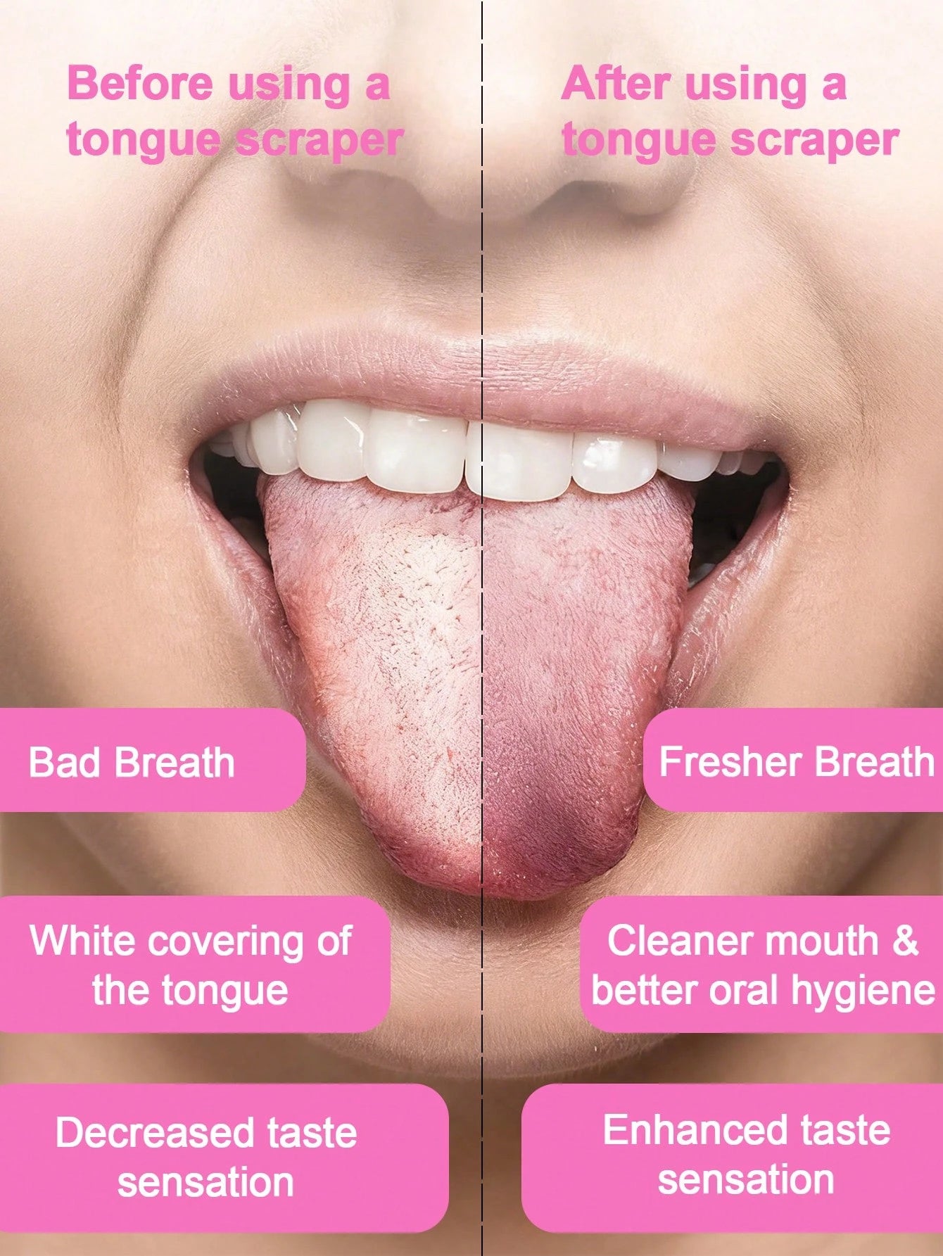 4-Piece Stainless Steel Tongue Scrapers, Rust-Resistant And Durable, Effectively Clean Tongue Coating And Remove Bad Breath, Metal Tongue Cleaner Portable, Suitable For Adult And Children Daily Home O