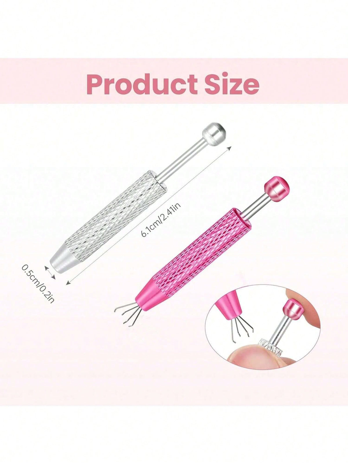 4-Prong Stainless Steel Bead Picker Tweezers, Jewelry Pearl Picking Tool