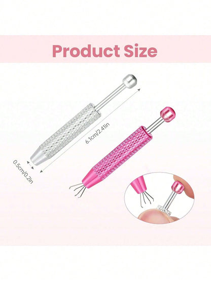4-Prong Stainless Steel Bead Picker Tweezers, Jewelry Pearl Picking Tool