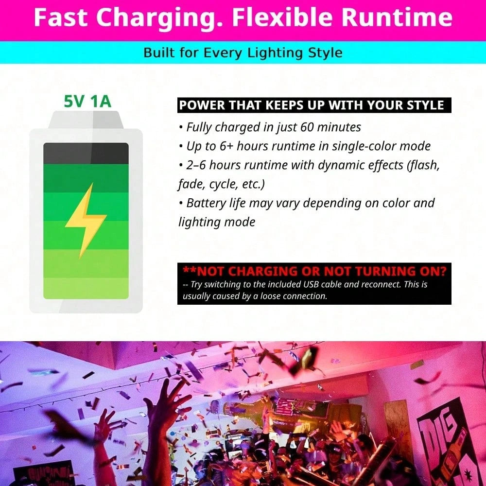 4 RGB LED Portable Party Lights-Wireless Remote Control, 8 Customizable Colors, Rechargeable Car Footwell Lights, Chassis Ambient Light Kit, Essential Car Strobe Lights, Suitable For SUVs, Trucks, Mo
