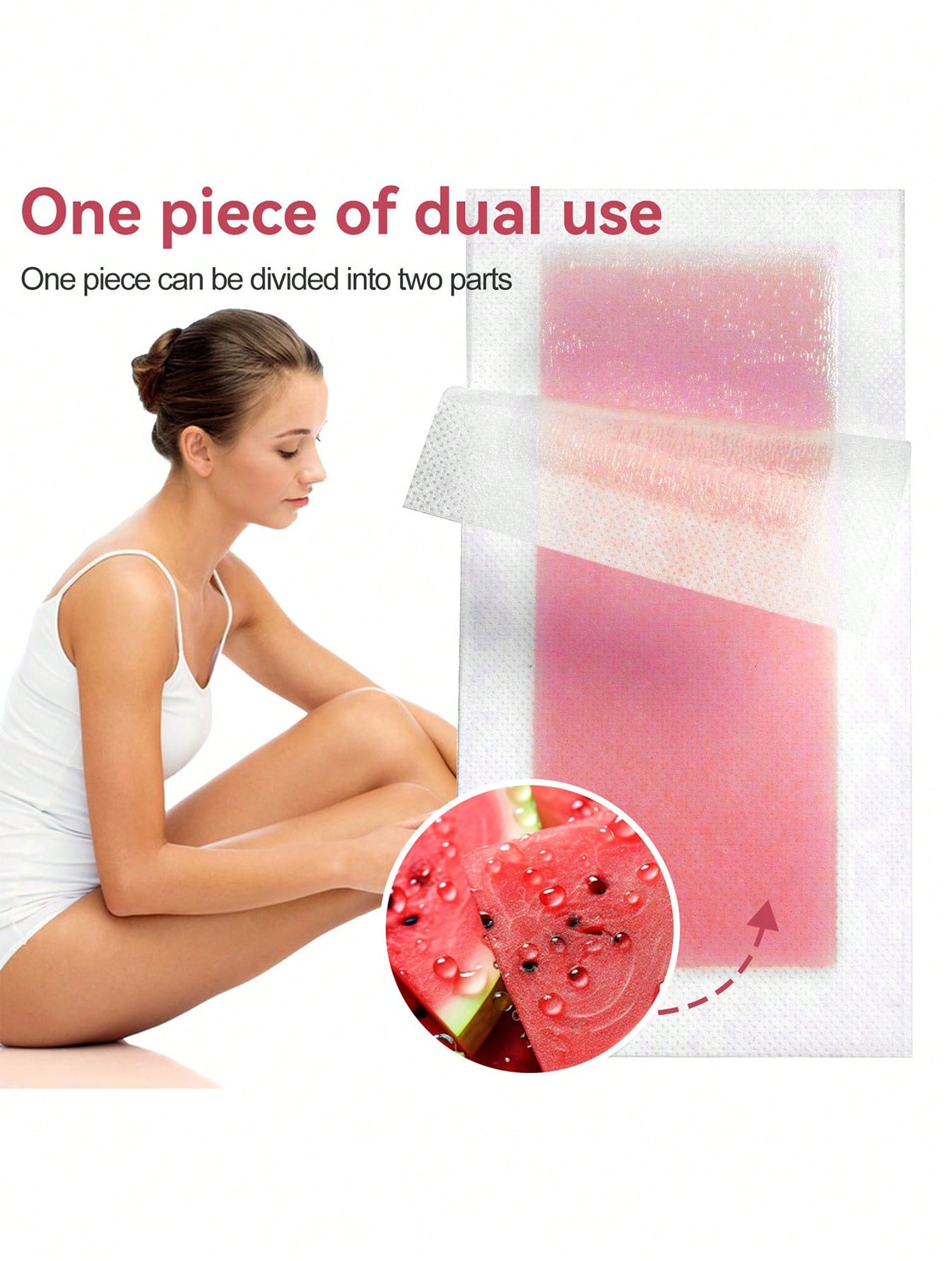 40-Piece Watermelon Pink Women's Wax Strips Set| 40 Wax Strips + 4 Soothing Oil Wipes| Bikini Line & Brazilian Waxing| Gentle Non-Irritating| For Lip, Underarm & Leg Hair Removal| Spring-Summer C