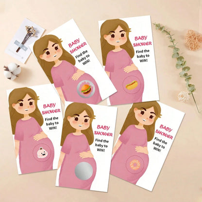 40pcs Cute Scratch Game Cards, Suitable For Baby Shower. Includes 5 Winning Designs And 35 Losing Designs, Perfect For Baby Shower, Gender Reveal Party, Mom Gathering, New Parents Party, Pregnancy Eve