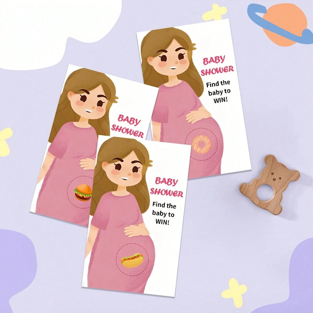 40pcs Cute Scratch Game Cards, Suitable For Baby Shower. Includes 5 Winning Designs And 35 Losing Designs, Perfect For Baby Shower, Gender Reveal Party, Mom Gathering, New Parents Party, Pregnancy Eve