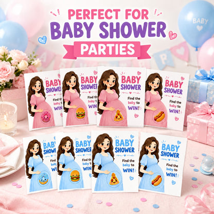 40pcs Cute Scratch Game Cards, Suitable For Baby Shower. Includes 5 Winning Designs And 35 Losing Designs, Perfect For Baby Shower, Gender Reveal Party, Mom Gathering, New Parents Party, Pregnancy Eve