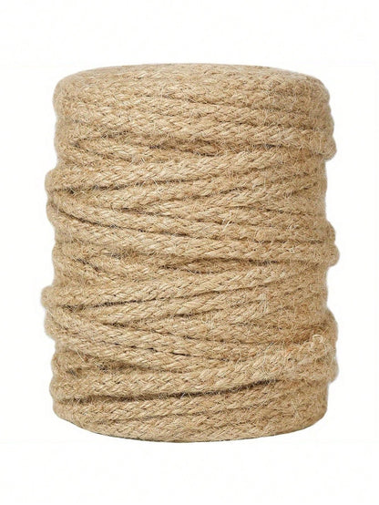 4mm Jute Rope, 164ft Large Roll Natural Jute Rope, Heavy Duty Thickened Hemp Rope, Suitable For DIY Crafts, Gardening Binding, Home Decor, Cat Scratching Post