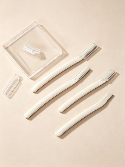 4pcs/1pc Premium, Anti-Scratch Eyebrow Trimming Tool For Men And Women Beginners, Micro-Blade, To Use, Eyebrow Grooming Tool, Suitable For Commercial And Home Use, Travel Portable, Holiday Gift