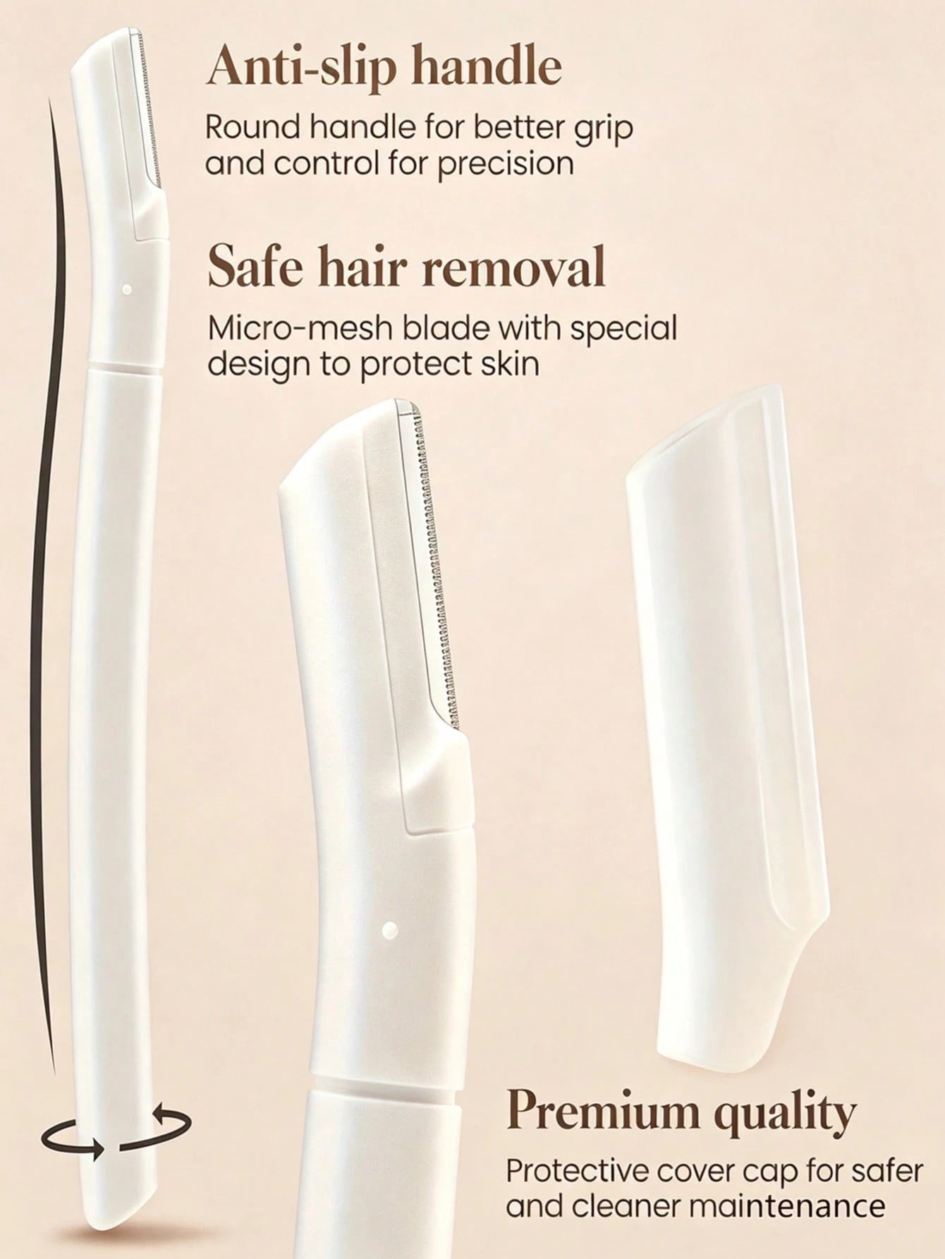 4pcs/1pc Premium, Anti-Scratch Eyebrow Trimming Tool For Men And Women Beginners, Micro-Blade, To Use, Eyebrow Grooming Tool, Suitable For Commercial And Home Use, Travel Portable, Holiday Gift