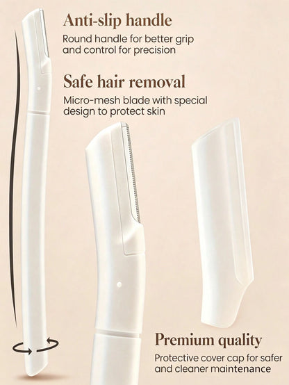 4pcs/1pc Premium, Anti-Scratch Eyebrow Trimming Tool For Men And Women Beginners, Micro-Blade, To Use, Eyebrow Grooming Tool, Suitable For Commercial And Home Use, Travel Portable, Holiday Gift