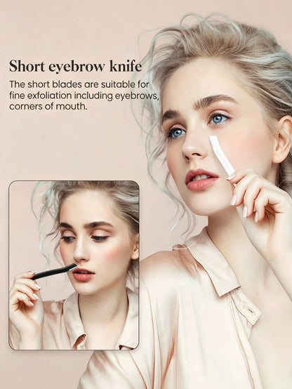 4pcs/1pc Premium, Anti-Scratch Eyebrow Trimming Tool For Men And Women Beginners, Micro-Blade, To Use, Eyebrow Grooming Tool, Suitable For Commercial And Home Use, Travel Portable, Holiday Gift