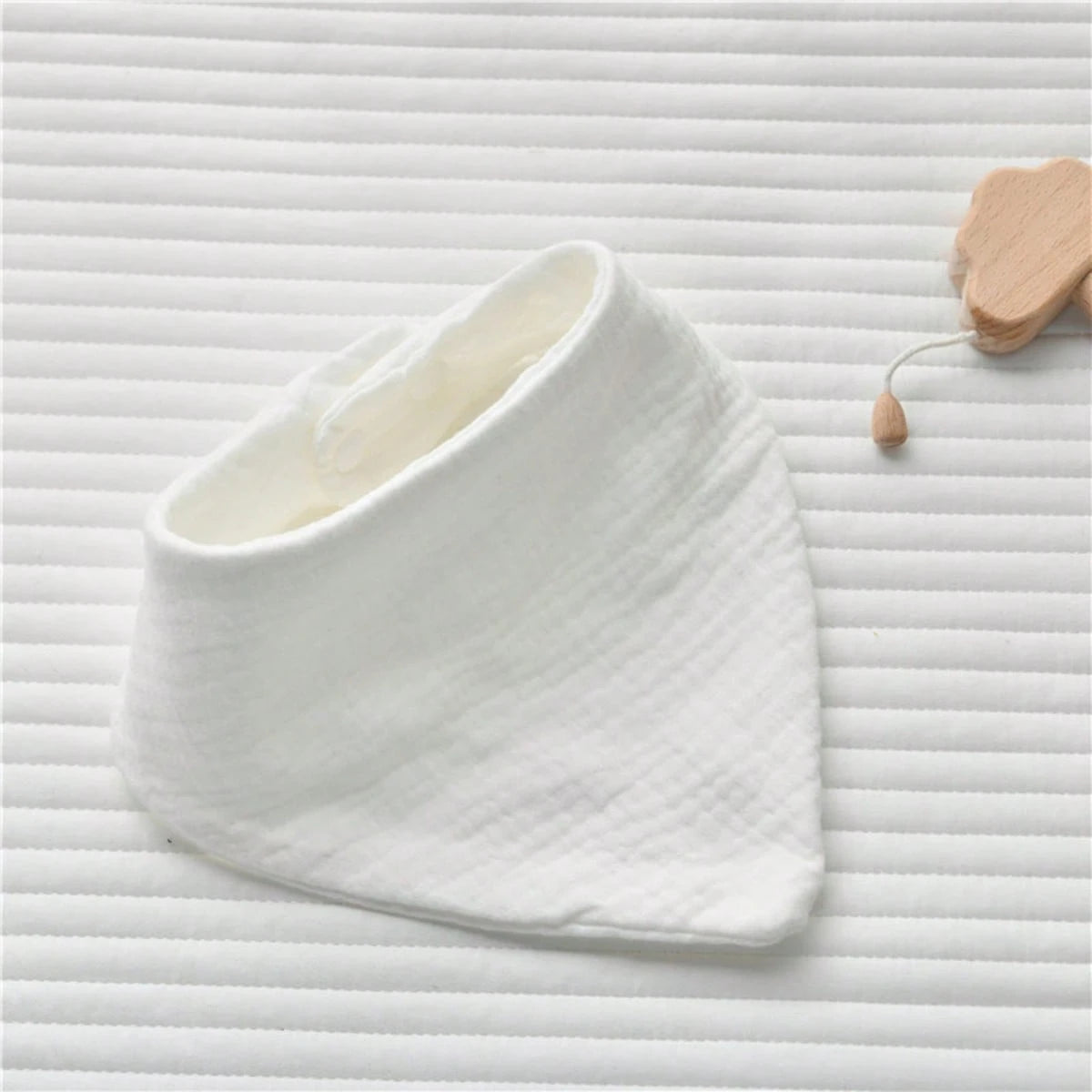 4pcs Baby Drool Bibs, Bibs, Bibs, Crinkle Fabric, Soft Skin-Friendly Breathable, Suitable For Newborns, Solid Color, Unisex