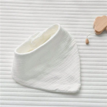 4pcs Baby Drool Bibs, Bibs, Bibs, Crinkle Fabric, Soft Skin-Friendly Breathable, Suitable For Newborns, Solid Color, Unisex