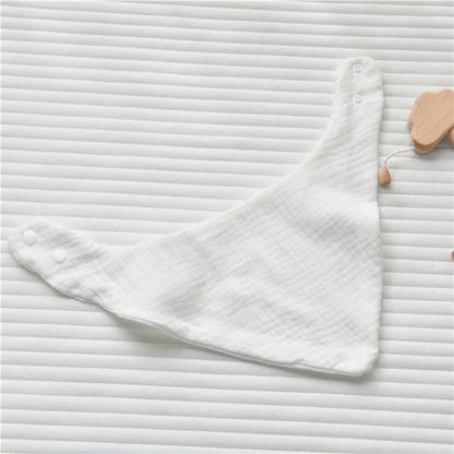 4pcs Baby Drool Bibs, Bibs, Bibs, Crinkle Fabric, Soft Skin-Friendly Breathable, Suitable For Newborns, Solid Color, Unisex