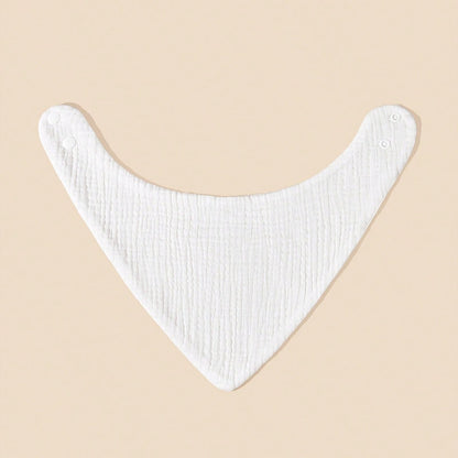 4pcs Baby Drool Bibs, Bibs, Bibs, Crinkle Fabric, Soft Skin-Friendly Breathable, Suitable For Newborns, Solid Color, Unisex