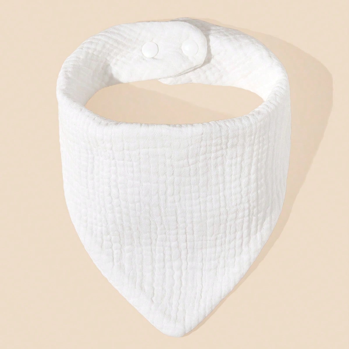 4pcs Baby Drool Bibs, Bibs, Bibs, Crinkle Fabric, Soft Skin-Friendly Breathable, Suitable For Newborns, Solid Color, Unisex