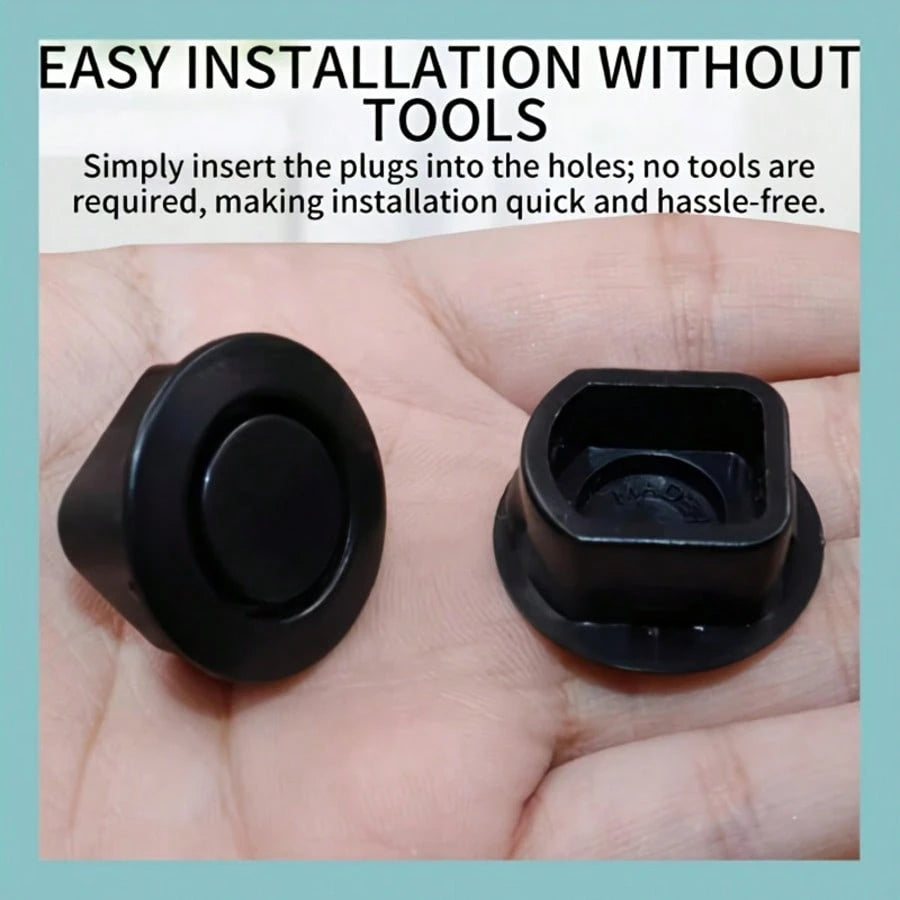 4pcs Black & White Car Bumper Radar Protector Covers, Effective Protection, Compatible With Multiple Car Models