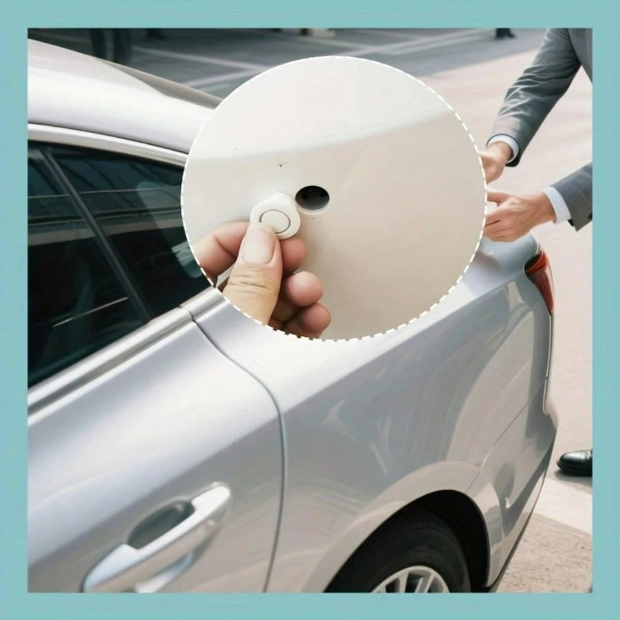 4pcs Black & White Car Bumper Radar Protector Covers, Effective Protection, Compatible With Multiple Car Models