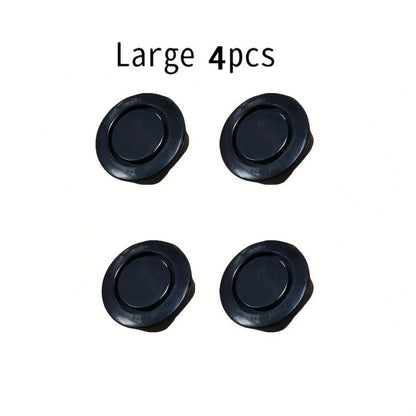 4pcs Black & White Car Bumper Radar Protector Covers, Effective Protection, Compatible With Multiple Car Models