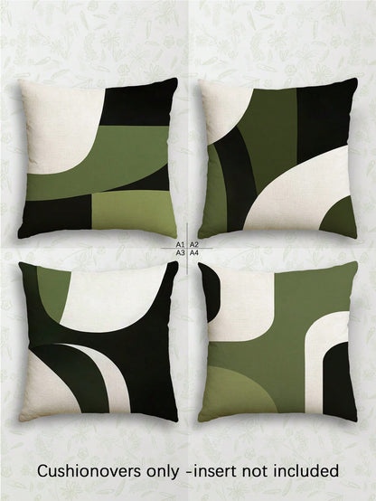 4pcs,Bohemian Classic Style Pillow Covers,Bohemian Abstract Geometric Style Cushion Covers,Zipper Closure,Washable And Reusable,Home Decor,Sofa Decor Cushion Covers,Suitable For Bedroom,Living Room,So