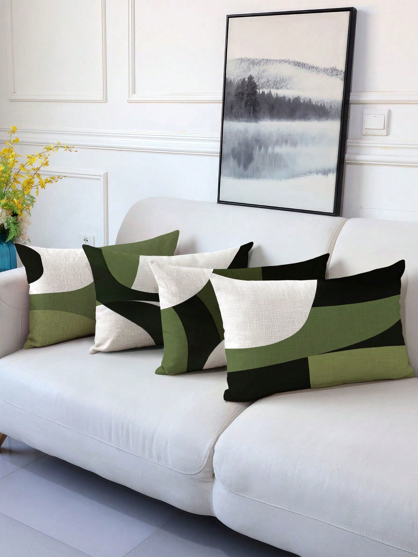 4pcs,Bohemian Classic Style Pillow Covers,Bohemian Abstract Geometric Style Cushion Covers,Zipper Closure,Washable And Reusable,Home Decor,Sofa Decor Cushion Covers,Suitable For Bedroom,Living Room,So