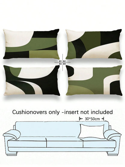 4pcs,Bohemian Classic Style Pillow Covers,Bohemian Abstract Geometric Style Cushion Covers,Zipper Closure,Washable And Reusable,Home Decor,Sofa Decor Cushion Covers,Suitable For Bedroom,Living Room,So