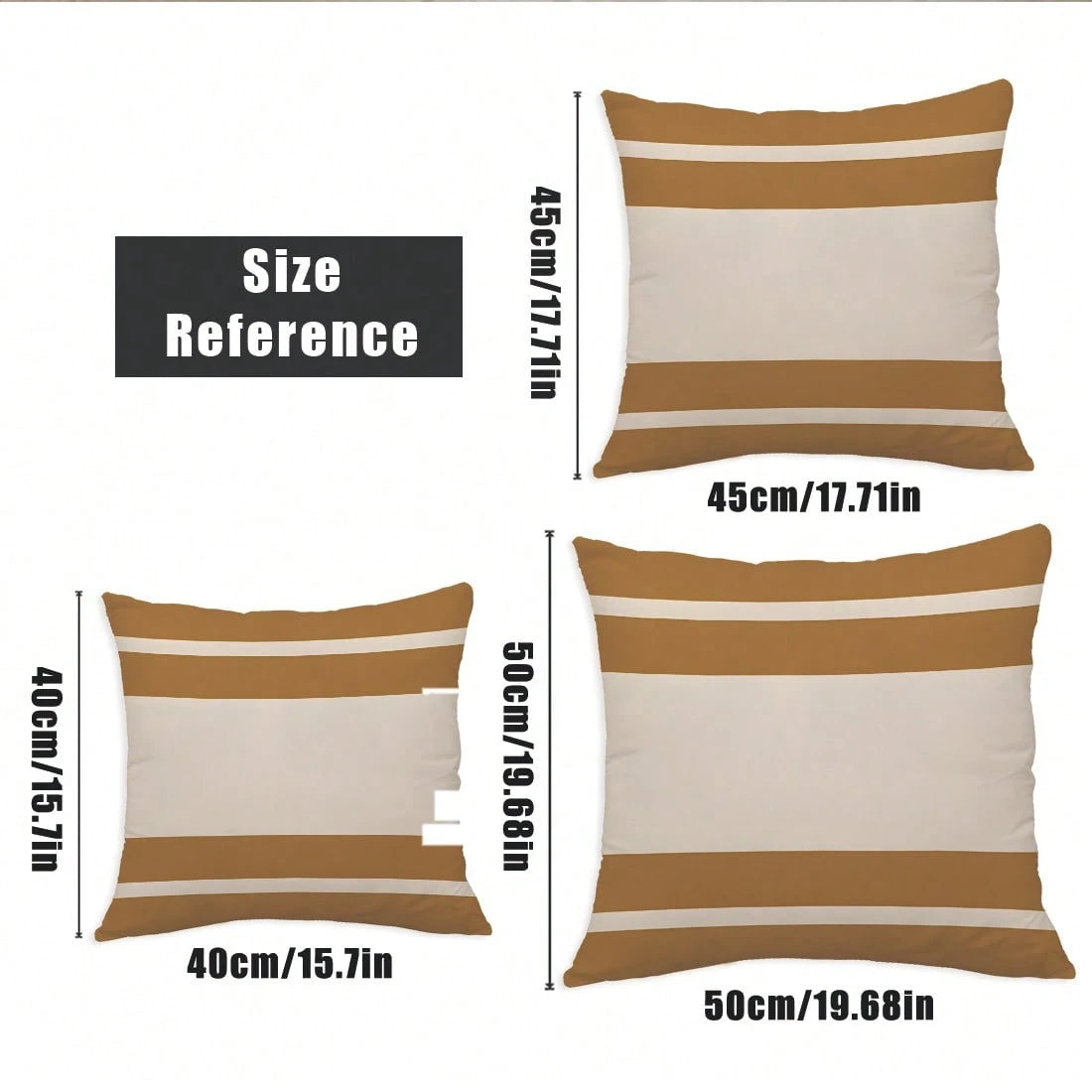 4pcs Bohemian Morandi Color Block Striped Botanical Print Pillow Covers [No Pillow Insert], 40*40cm/45*45cm/50*50cm, [Single-Sided Printing] Made Of Polyester Material, Autumn Color Palette Geometric