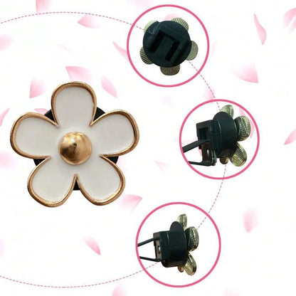 4pcs Car Air Vent Fragrance Clip, Floral Scented Decor Clip For Car Interior