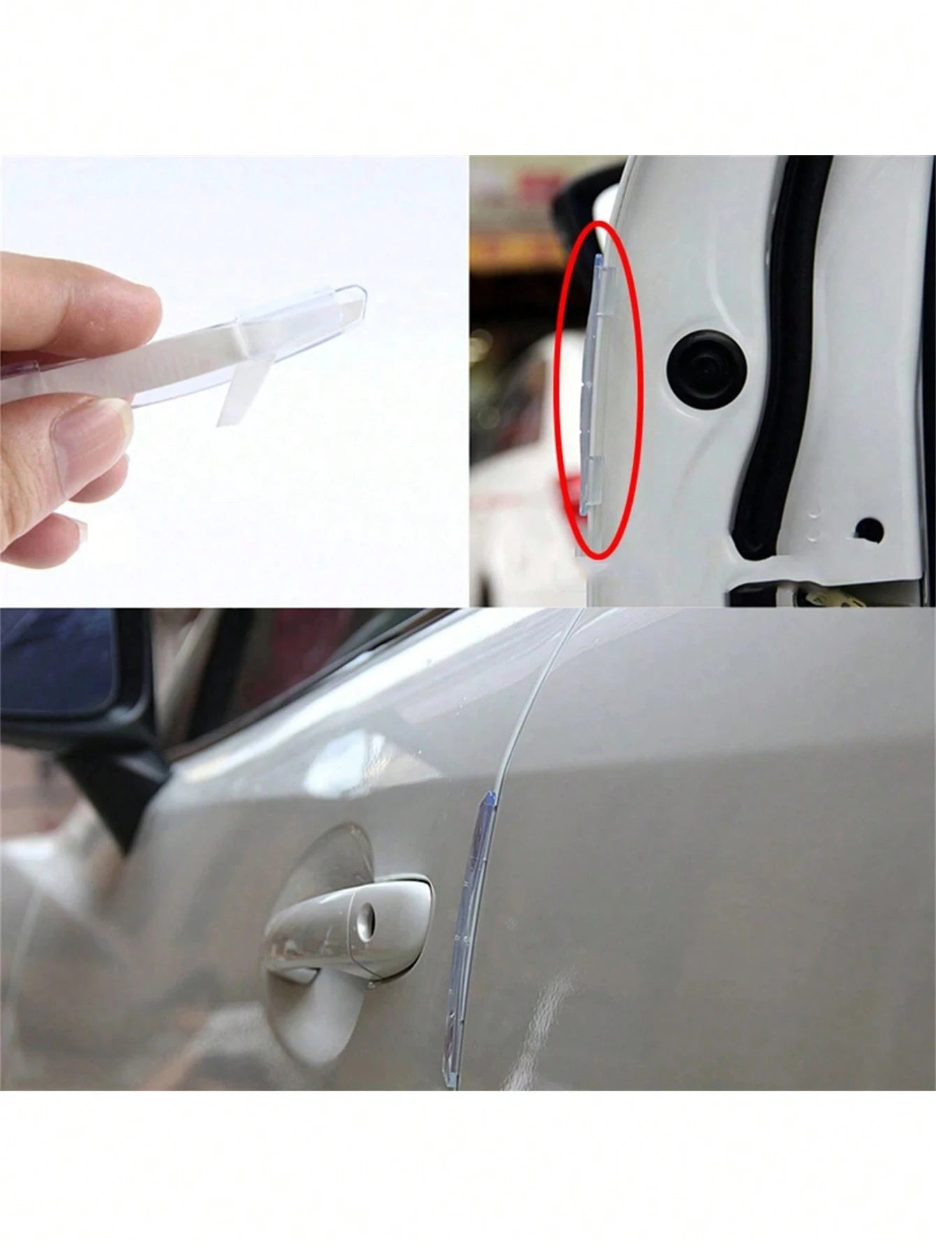 4pcs Car Sticker Door Edge Guard Strips Protector Anti-Scratch Decorative Strips Bumper Guard Universal Vehicle Protection