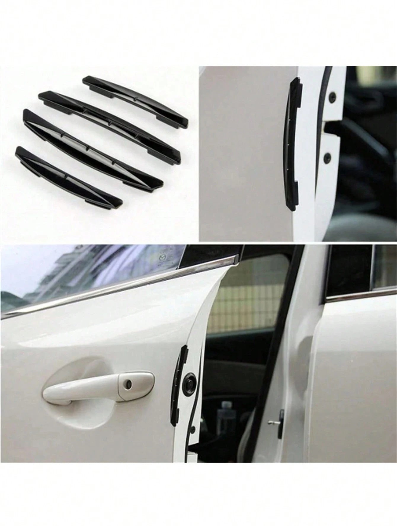 4pcs Car Sticker Door Edge Guard Strips Protector Anti-Scratch Decorative Strips Bumper Guard Universal Vehicle Protection