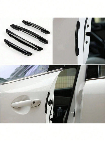 4pcs Car Sticker Door Edge Guard Strips Protector Anti-Scratch Decorative Strips Bumper Guard Universal Vehicle Protection