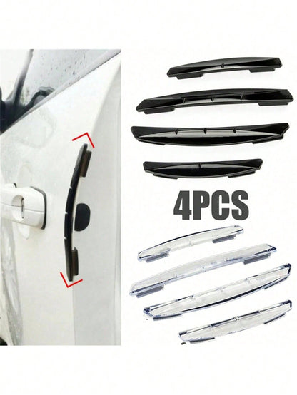 4pcs Car Sticker Door Edge Guard Strips Protector Anti-Scratch Decorative Strips Bumper Guard Universal Vehicle Protection