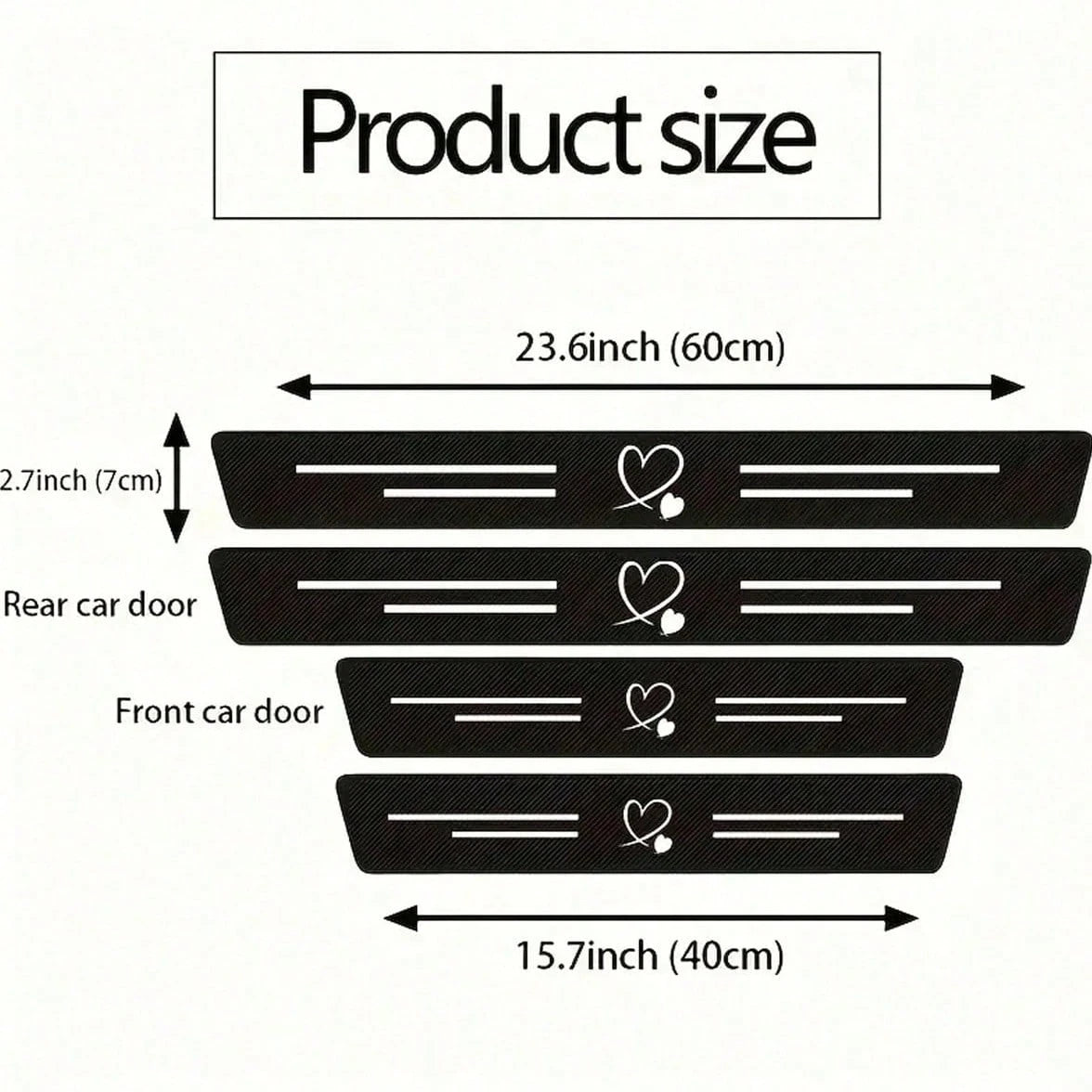 4pcs Carbon Fiber Car Door Sill Protectors, Self-Adhesive, Scratch-Proof & Waterproof. Universal For Sedans, SUVs, Trucks. Easy To Fit, Anti-Collision Door Threshold Decorative Strips For Car Interior