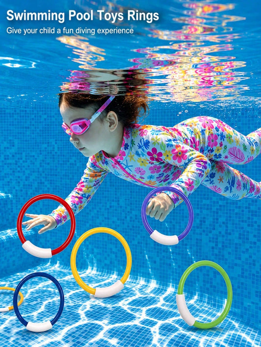 4pcs Colorful Diving Rings Pool Toys, Kids Water Toys For Boys And Girls, Bath Toys, Underwater Training Swimming Diving Toys, Pool Rings, Diving Rings, Diving Rings, Pool Diving Toys, Swimming Toys