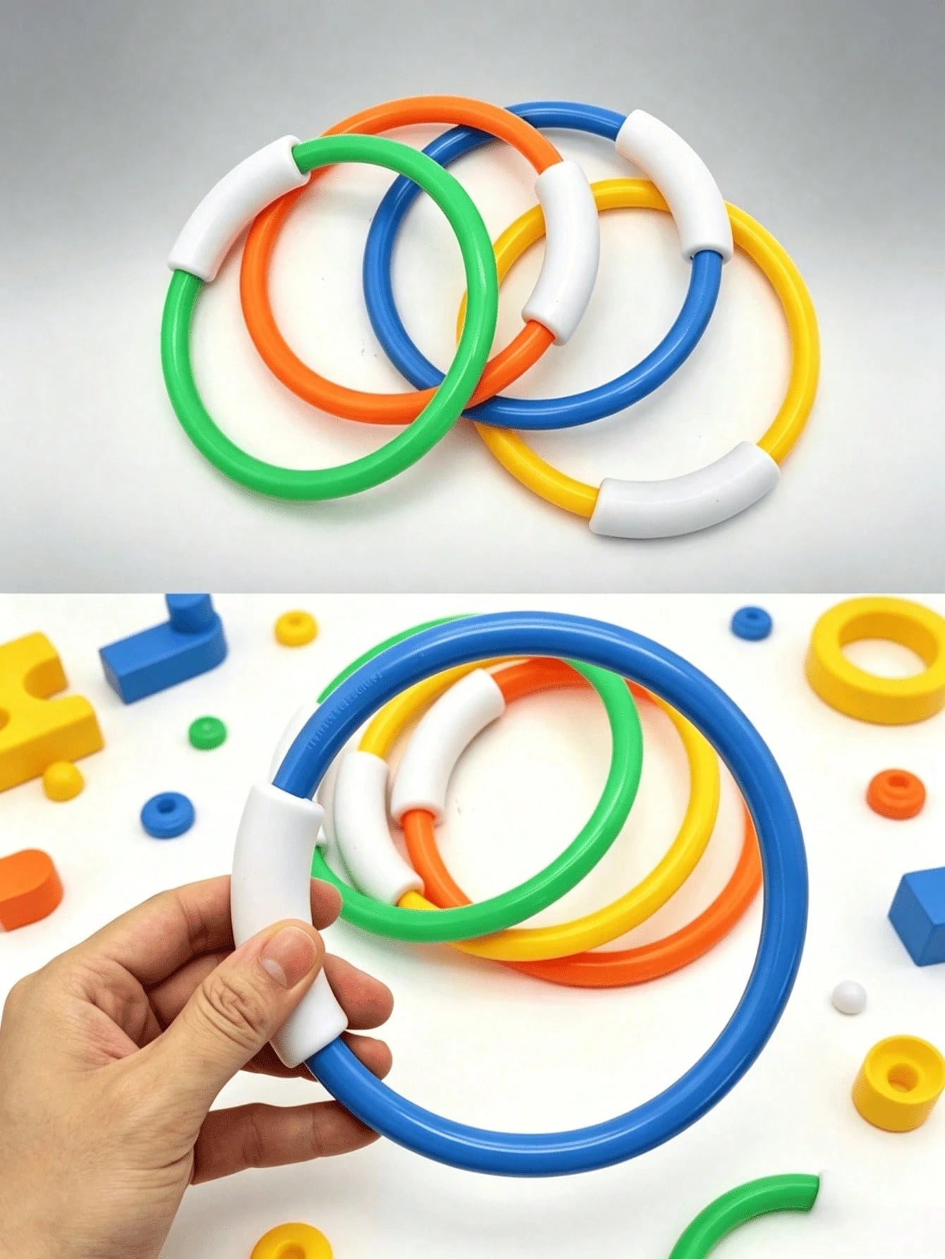4pcs Colorful Diving Rings Pool Toys, Kids Water Toys For Boys And Girls, Bath Toys, Underwater Training Swimming Diving Toys, Pool Rings, Diving Rings, Diving Rings, Pool Diving Toys, Swimming Toys