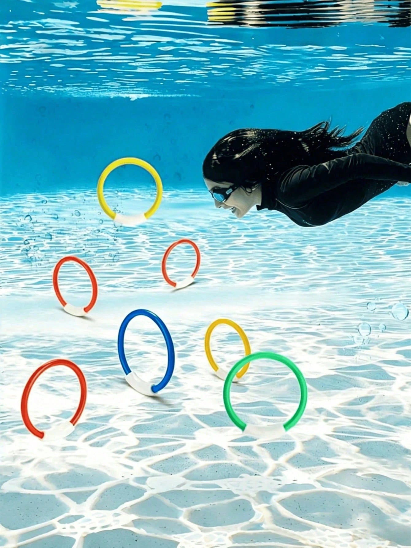 4pcs Colorful Diving Rings Pool Toys, Kids Water Toys For Boys And Girls, Bath Toys, Underwater Training Swimming Diving Toys, Pool Rings, Diving Rings, Diving Rings, Pool Diving Toys, Swimming Toys