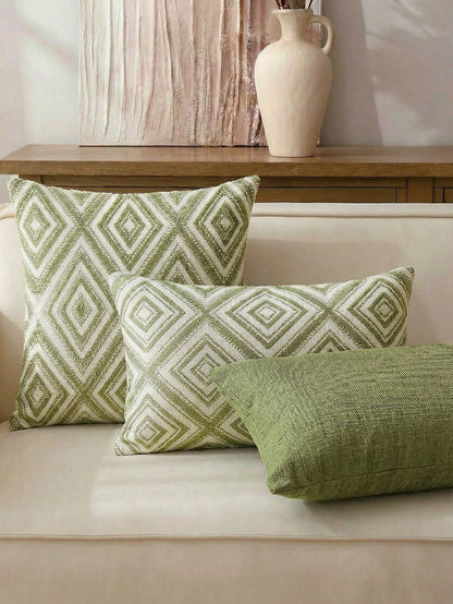 4pcs Decorative Pillow Covers, Geometric Pattern, 100% Hypoallergenic Polyester Fiber Cushion Covers, Vintage Linen Material, Hidden Zipper, Machine Washable, Minimalist Modern Line Design, Zipper Clo