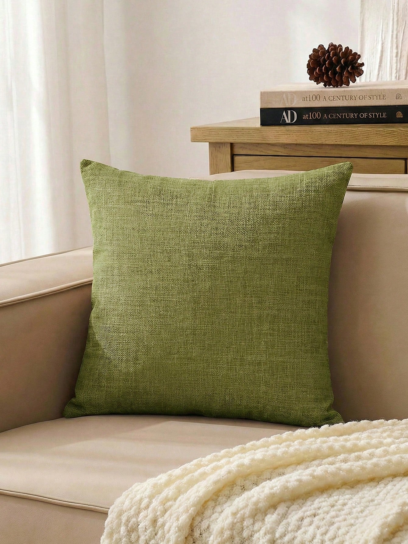 4pcs Decorative Pillow Covers, Geometric Pattern, 100% Hypoallergenic Polyester Fiber Cushion Covers, Vintage Linen Material, Hidden Zipper, Machine Washable, Minimalist Modern Line Design, Zipper Clo