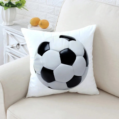 4pcs Football Field Printed Throw Pillow Covers, World Cup- Soft & Comfortable Polyester Cushion Covers, 45x45cm (17.72x17.72inch), Zipper Closure, Machine Washable, Suitable For Home Decor, Living R